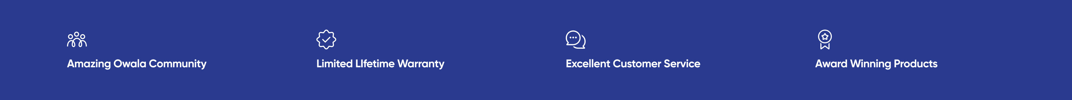 Community, warranty and customer service features